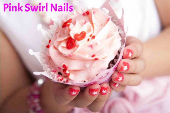 Pink Swirl Nails