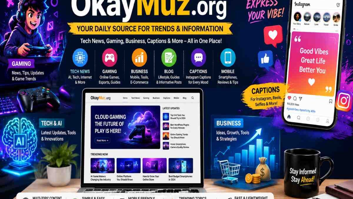 OkayMuz org India Review: Tech Gaming & Captions