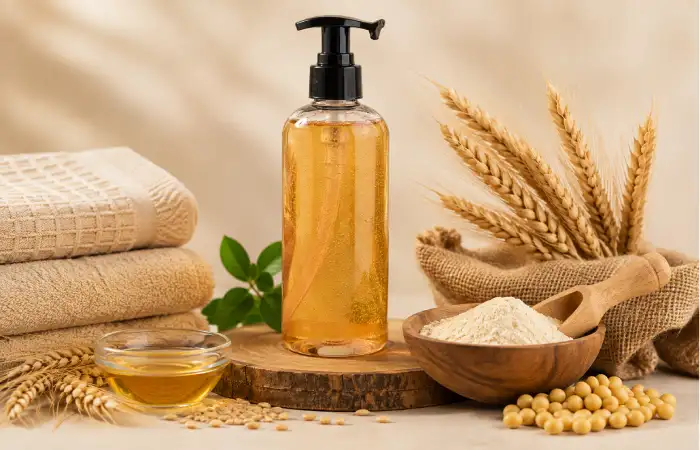 why wheat protein is used in shampoo